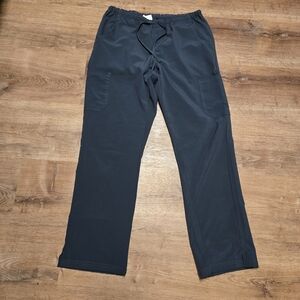 Women's Butter-soft Easy Stretch Dark Gray Straight Leg Scrub Pants Size Medium